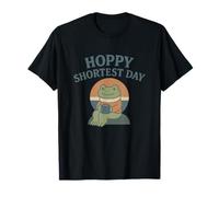 Hoppy Shortest Day Winter Solstice Frog Pun T-Shirt