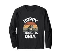 Hoppy Thoughts Only Cute Frog Pun Spring Happy Long Sleeve T-Shirt