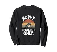 Hoppy Thoughts Only Cute Frog Pun Spring Happy Sweatshirt