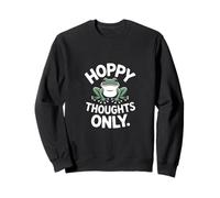 Hoppy Thoughts Only Cute Frog Pun Spring Happy Sweatshirt