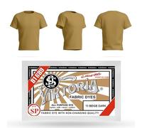 HOPS Fabric Dye, Machine Washable Textile Paint (15 dark beige, 10g), 59 Colors - Clothing Dyeing, Textile Colour, Dyeing Methods