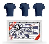 HOPS Fabric Dye, Machine Washable - Viktoria Textile Paint (59 Colors, 10g Powder - Navy Blue Medium), Dye for Clothing and Household Items