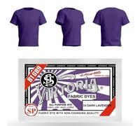 HOPS Viktoria Textile Dye, 59 Colors, Machine Washable - Fabric Dye, Clothing Dyeing, 10g Powder, Dark Lavender, Dyes 200g Fabric