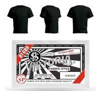 HOPS Vittoria Fabric Dye, Machine Washable (59 Colors), Fabric Paint, Fabric Paint, Machine Washable, Garment Dye (30 Black, 2-Pack)