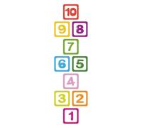 Hopscotch Floor Stickers 15cm 10 Number Self-Adhesive Lattice Floor Decals for Sensory Path Walk Hallway