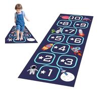 Hopscotch Rug, Hop Scotch Inside Rug for Kids, Hopscotch Mat, Non-Slip and Durable, Easy to Clean Carry, for Bedrooms, Living Rooms, Daycare Centers, Preschools, Playrooms and Other Places