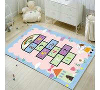 Hopscotch Rug, Kids Rugs for Playroom, Kid's Play Mat, Cute Indoor or Outdoor Play Carpet for Children - Fun, Educational Games for Boys & Girls(31×63inch/80×160cm)
