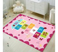 Hopscotch Rug, Kids Rugs for Playroom, Kid's Play Mat, Cute Indoor or Outdoor Play Carpet for Children - Fun, Educational Games for Boys & Girls(31×71inch/80×180cm)
