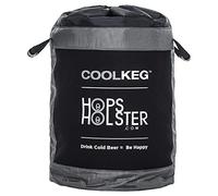 HopsHolster Cool Keg Sleeve Insulator Plus Inside Pockets Hold Freeze and Ice Packs to Keeps Kegs Colder, Easy Transport Dual Reinforced Handles Provides Easy Transport and Cup Holder