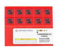 Hopson Tools CNMG321 Cnmg090304 Carbide Turning Inserts 0.4mm Corner Radius - CVD Coated 80° Rhombic Indexable Inserts for Steel Finishing, 10 pcs