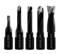 Hopson Tools Solid Carbide Bit for Domino Jointing Machines Cutter Set Includes 5 Solid Carbide Bits with Diameters of 4mm,5mm,6mm,8mm and 10mm, 5Pcs