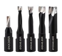 Hopson Tools Domino Cutter Solid Carbide Bit Set, 5Pcs | For Domino Jointing Machines, Includes 5 Bits, Diameters: 4mm, 5mm, 6mm, 8mm, 10mm