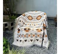 Hopstar Aztec Throw Blanket Navajo Indian Blankets and Throws Boho Western Decor Couch Cover Blanket for Bed Sofa Living Room Beach Travel 51"x63"