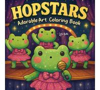Hopstars Frog Coloring Book for Teens and Adults - Kawaii Popstar Frog Illustrations to Color | Fun & Cute Music-Themed Pages for Relaxation