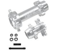hopsupRC Aluminum 7075-T6 Front & Rear Wheel Hub Hex Upgrades Part for Losi 1/4 Promoto-MX Motorcycle RTR FXR-LOS06000, Promoto-MX Motorcycle RTR Pro Circuit-LOS06002,Silver