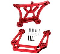 hopsupRC RC Front Rear Shock Tower Upgrade Parts for 1/10 Slash VXL 2WD,Rustler VXL 2WD,Bandit VXL 2WD,Alloy Aluminum Front Rear Shock Tower Set Hops Up,Replace 3638 3639,2PCS,Red