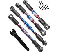 hopsupRC RC Steering links Composite Link Upgrades Part for 1/10 Gorgon 2WD,Fury 2WD,Fury 223S,Quake 223S,Vorteks 2WD,Vorteks 223S,Aluminium Adjustable Turnbuckles Links,Replace #ARA330753 Purple&Blue