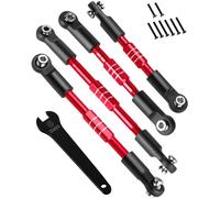 hopsupRC RC Steering Links Composite Link Upgrades Part for 1/10 Gorgon 2WD,Fury 2WD,Fury 223S,Quake 223S,Vorteks 2WD,Vorteks 223S,Aluminium Adjustable Turnbuckles Links,Replace #ARA330753 Red