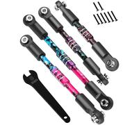 hopsupRC RC Steering Links Composite Link Upgrades Part for 1/10 Gorgon 2WD,Fury 2WD,Fury 223S,Quake 223S,Vorteks 2WD,Vorteks 223S,Aluminium Adjustable Turnbuckles Links,Replace #ARA330753 Pink&Blue