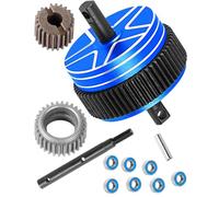 hopsupRC RC Upgrades Part for 1/10 Slash 2WD Rustler Stampede Bandit VXL XL-5,Aluminum Gearbox Transmission Gear Differential Transmission Gear,Navy Blue