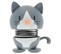 Hoptimist Blue American Shorthair Cat Figure - Wobbly Desk Pet - Fun Office Gadget - Collectible Gift for Men and Women - Danish Design - ABS Plastic - 5.3 x 4.2 cm - X-Small - Blue