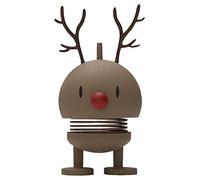 Hoptimist Brand - Small Reindeer Bumble - Chocolate - 9 cm Height - Scandinavian Design - Christmas Decoration