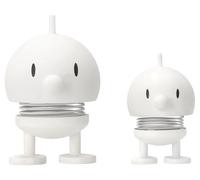 Hoptimist Bumble Set Limited Edition, Bobble Figure & Lucky Charm, Scandinavian Decorative Figures for Living Room & Office, Funny Small Gifts, X-Small/Small, White