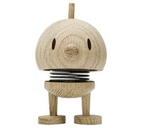 Hoptimist Bumble, Wooden Decor, Wobble Figure & Wooden Good Luck Charm, Scandinavian Decor, Living Room Decor, Office & Desk, Great Little Gifts, 4.5 x 5.8 x 7.6 cm, Small, Raw Oak