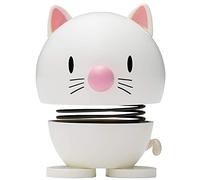 Hoptimist Cat - Wobbly Figure Decoration for Cat Lovers and Animal Enthusiasts - Scandinavian Desk and Office Gadget - Fun Gift Idea for Pet Owners and Collectors - 7.3 x 5.9 cm - White
