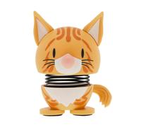 Hoptimist Orange Tabby Cat Figure - Wobbly Desk Pet - Fun Office Gadget - Collectible Gift for Men and Women - Danish Design - ABS Plastic - 5.8 x 4.1 cm - X-Small - Orange
