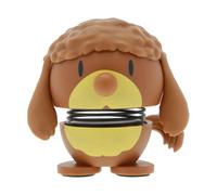 Hoptimist Poodle Dog Figure - Wobbly Desk Pet - Fun Office Gadget - Collectible Gift for Men and Women - Danish Design - ABS Plastic - 5.3 x 5.1 cm - X-Small - Brown