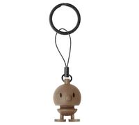 Hoptimist Key Ring Lucky Charm & Key Ring with Bumble Silicone, Great Gift for Women, Men and Children, Height 3 cm, Choco