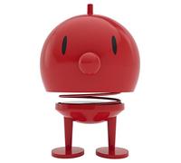 Hoptimist Mega Bumble Nodding Figure, Metal, red, Standard | Funny figure for office, desk, home or car - ideal as a small gift and lucky charm - 15 x 15 x 24 cm