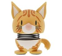 Hoptimist Orange Tabby Cat Figure - Wobbly Desk Pet - Fun Office Gadget - Collectible Gift for Men and Women - Danish Design - ABS Plastic - 5.8 x 4.1 cm - X-Small - Orange