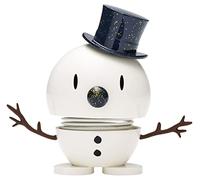 Hoptimist - Scandinavian Design - Christmas Figure - Snowman - Height 8 cm - White/Blue - Gift Idea