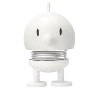 Hoptimist Soft Bumble Wobbly Figure Decoration - Scandinavian Desk and Office Gadget - Fun Collectible Gift for Men and Women - Danish Design - ABS Plastic - 5.8 x 3.5 cm - X-Small - White