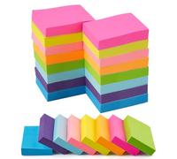 Hopton 1600 Sheets Self-Stick Mini Sticky Notes, 50 x 38mm Pastel Sticky Notes, Book Annotation Kit, Study Revision, Office, School Supplies - 8 Colors