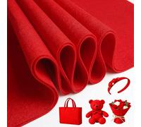 Hopton 90 x 90cm Felt Fabric Sheets, Soft Red Felt, Thick Felt Sheets for DIY Craft, Sewing Projects, Decoration and Patchwork
