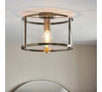 Ensora Lighting Grayson Flush Light Antique Brass, Gold