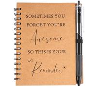 Hopton Leaving Gifts for Colleagues Women, 100 Pages Kraft A6 Notebook with Ballpoint Pen Set, Thank You Gifts, Staff Leaving Gift, Spiral Notepad for Colleagues Teachers Friends Men (Awesome)