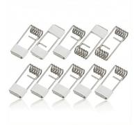 Hopzab 10 Pcs 46x19mm Downlight Spring Clips, Heavy Duty Securing Clamps for Recessed LED Ceiling Lights, Universal Fit, Durable Steel Retention Clips for Spotlights and Panel Lights
