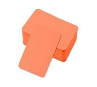 Hopzab 100 Pcs Blank Flash Cards Craft Words Hard Cardstock Message Card for Business Learning Study Painting DIY Memory Note Gift Tags Greetings Invitations(Orange)