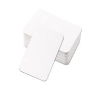 Hopzab 100 Pcs Blank Flash Cards Craft Words Hard Cardstock Message Card for Business Learning Study Painting DIY Memory Note Gift Tags Greetings Invitations(White)