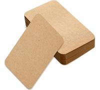 Hopzab 100 Pcs Blank Flash Cards Craft Words Hard Cardstock Message Card for Business Learning Study Painting DIY Memory Note Gift Tags Greetings Invitations(Brown)