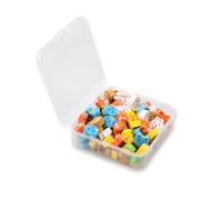 Hopzab 100 Pcs Mini Erasers Cute Pencil Rubbers Assorted Mini Erasers for Kids Students Party Favors Classroom Prizes Homework Rewards Gifts School Supplies(Animals Style)