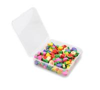 Hopzab 100 Pcs Mini Erasers Cute Pencil Rubbers Assorted Mini Erasers for Kids Students Party Favors Classroom Prizes Homework Rewards Gifts School Supplies(Fruits Style)