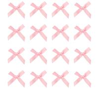 Hopzab 100 Pieces Pink Satin Ribbon Bows - Mini Satin Bows for DIY Craft, Wedding, Gift Wrapping, Party, Christmas Decorations, and Cake Decorating
