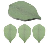 Hopzab 100 Sheets Leaf Sticky Notes,Green Leaf Shaped Post It Notes Pad,Self Stick Memo Notes for DIY Decoration,School Classroom Office and Home Use