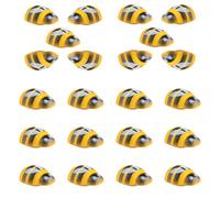 Hopzab 100PCS Wooden Bee Stickers, Craft Embellishments, Tiny Decorative Insect Craft Wood Toppers for DIY Card Making, Scrapbooking, and Festive Decorations