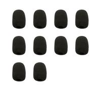 Hopzab 10PCS Black Sponge Microphone Covers - 30mm Long, 22mm Diameter, 8mm Aperture - High-Density Foam Windscreen for Enhanced Audio Quality & Noise Reduction